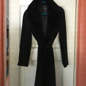 bebe Black Suede Coat